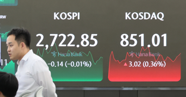 28일 중구 하나은행 본점 딜링룸 (사진=연합뉴스)