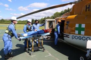 포스코, 제철소 응급환자 헬기 이송체계 마련