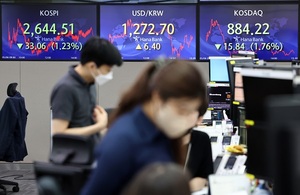 FOMC 후폭풍에 韓 금융시장 '출렁'···주식↓·환율↑