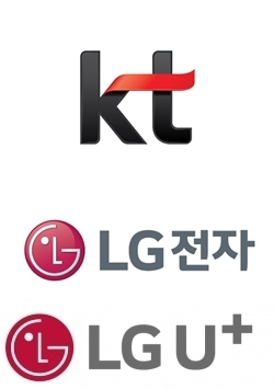 (위부터) KT, LG전자, LG유플러스 로고. (사진=각 사)