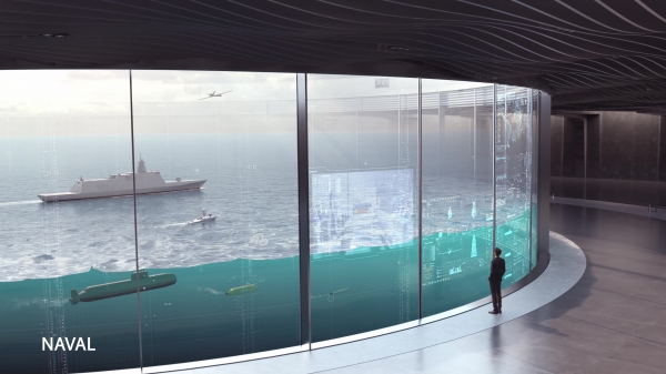 '2020 갤럭시 어워즈' 수상작 한화시스템 기업 홍보영상 해양시스템 기술 소개 장면 (사진=한화시스템)
