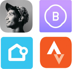 (왼쪽 위부터 시계방향) 클럽하우스, 바비톡, 오늘의집, 스트라바 앱 아이콘. (사진=각 사)