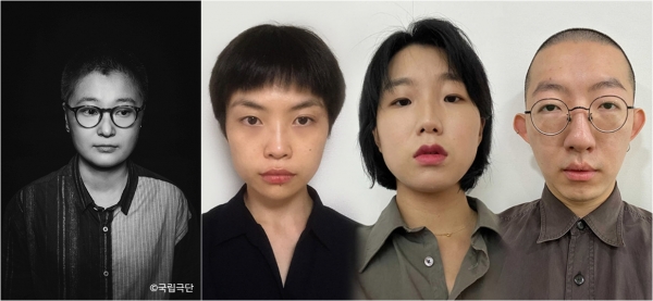 제12회 두산연강예술상을 수상한 연출가 설유진 씨(왼쪽)와 작가그룹 업체eobchae (사진=두산연강재단)