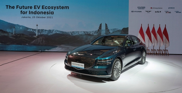 2022년 G20 발리 정상회의에 VIP의전 차량으로 선정된 제네시스 G80 전동화 모델 (사진= 제네시스)