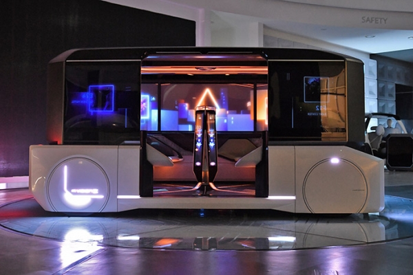 현대모비스가 2021 서울모빌리티쇼에서 전시하는 공유형 모빌리티 콘셉트카 엠비전X (사진= 현대모비스)