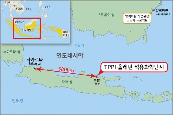 TPPI 석유화학단지 위치도. (사진=현대엔지니어링)