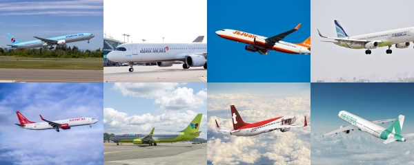 국내 주요 항공사들. (사진=각 사)