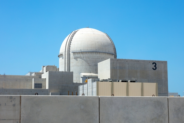 아랍에미리트(UAE) 바카라 원자력발전소 3호기 전경 (사진=한국전력)