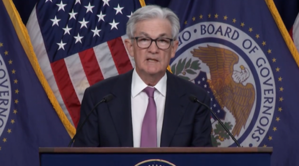 1일(현지시간) 제롬 파월 연준 의장이 2월 FOMC 직후 기자회견에서 발언하고 있다.(사진=연방준비제도 홈페이지)