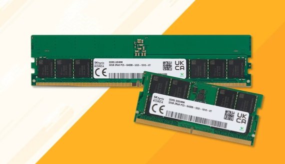 SK하이닉스의 6400Mbps 속도의 DDR5 모습. (사진=SK하이닉스)
