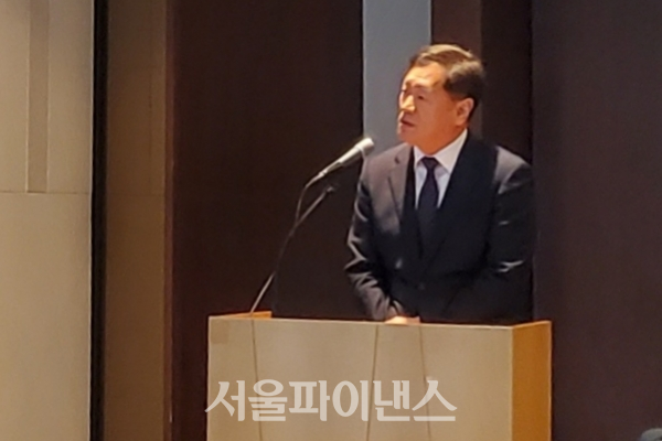 10일 서울 여의도에서 은동욱 포스뱅크 대표가 코스닥 기업공개(IPO)를 앞두고 기자간담회를 진행하고 있다. (사진=이서영 기자)