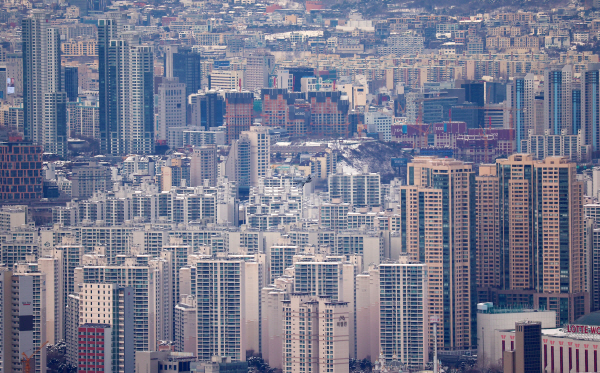 2월 23일 서울 아파트 단지 모습. (사진=연합)