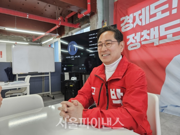 국민의힘 박수영 부산 남구 후보. (사진=조하연 기자)