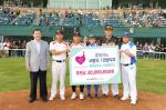 롯데카드, 원동·이평중학교 야구부에 후원금 전달