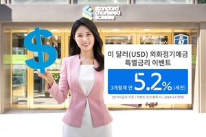 [이벤트] SC제일은행 '미 달러화 정기예금 최고 연 5.2% 특별금리'