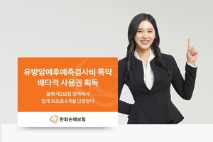 한화손보, '유방암예후예측검사비 특약' 배타적 사용권 획득